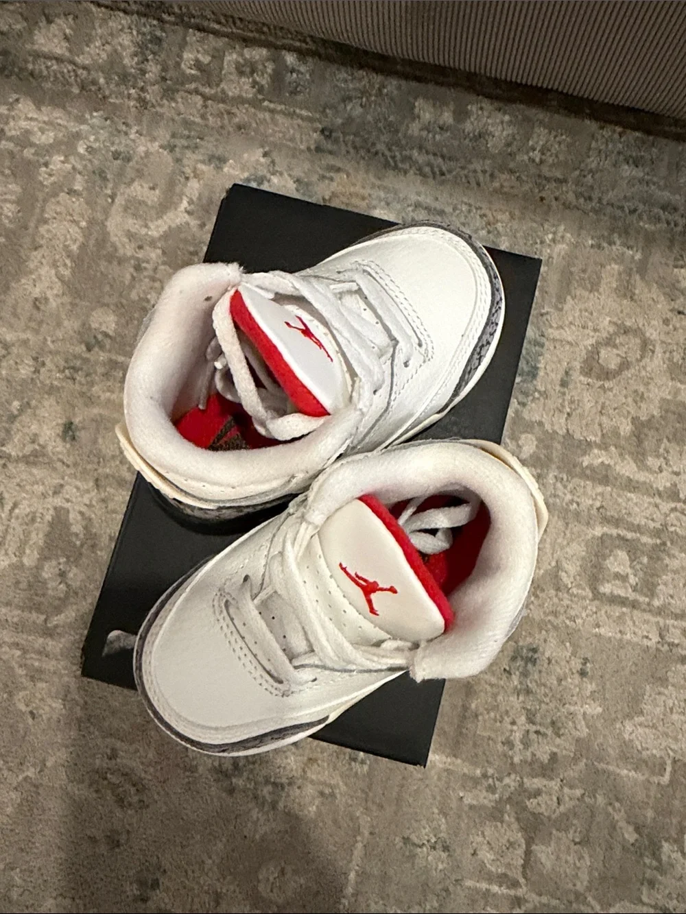 Jordan 3 Retro Sneaker baby White/Gray/Red